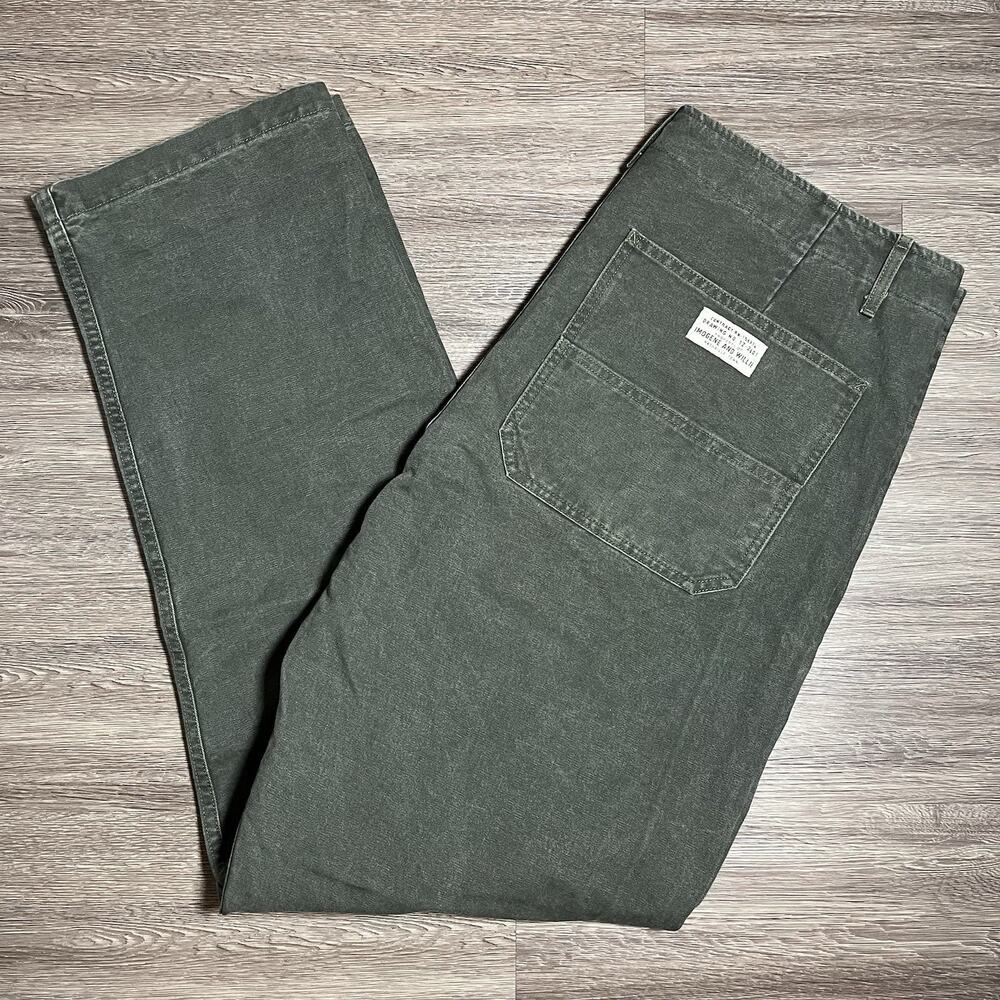Imogene + Willie Hencye Work Pants Men's 40x35 Slate Double Knee Canvas USA NWOT